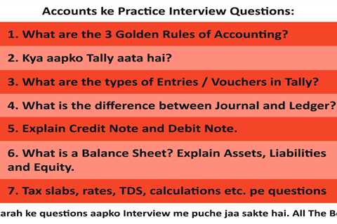 11 Examples of Accounts Interview Questions
