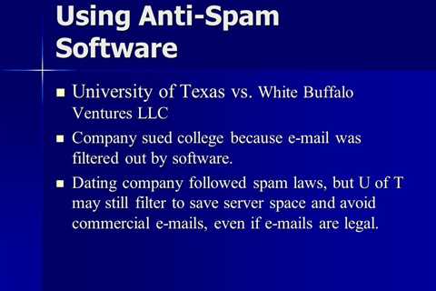A Summary of Anti Spam Laws