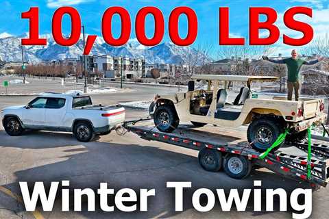 Here’s How Far A Rivian R1T Can Tow 10,000 Lbs In Freezing Temperatures