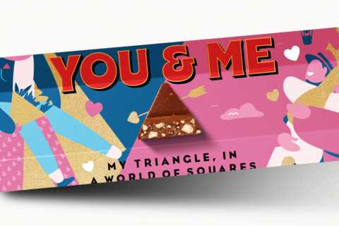How about a personalized pink Toblerone for Valentine's day?