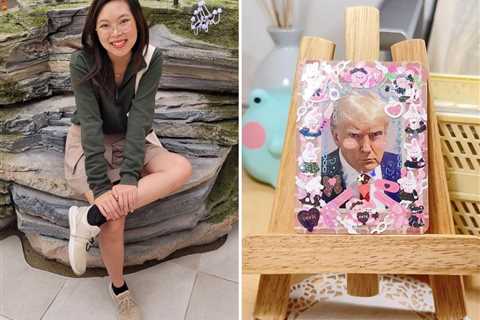 I'm an artist and I make cutesy photo cards of political figures from Mugshot Trump to Burger Kim..