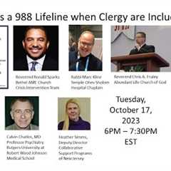 What is 988 when CLERGY Partner with First Responders & Mental Health Professionals?