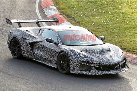 2025 Chevrolet Corvette ZR1 spied running the Nurburgring with massive wing