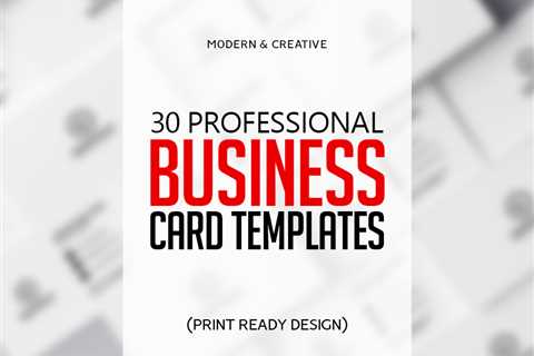 30 Professional Business Card Templates – Print Ready Design