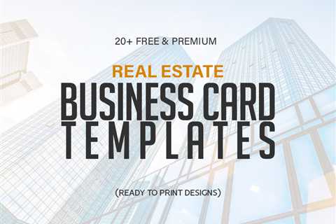 20+ Unique Real Estate Business Card Templates (Free & Premium)