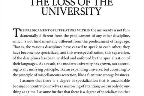 Wendell Berry And ‘The Loss Of The University’