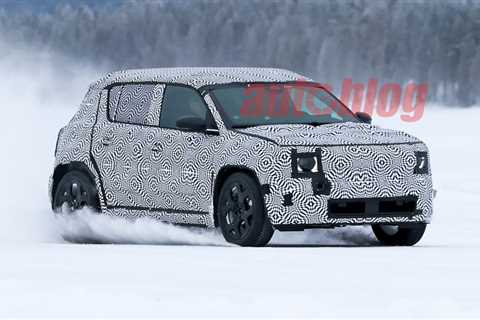 Production Renault 4 EV caught testing in the snow