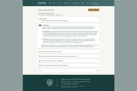 Steno Launches Transcript Genius, Aiming To ‘Revolutionize How Attorneys Interact With..