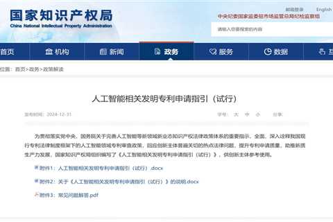 China’s National Intellectual Property Administration Issues Guidelines for Patent Applications for ..