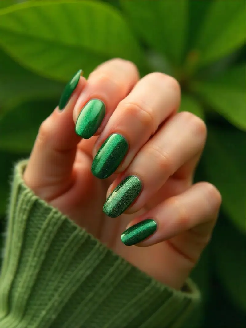 Forest Green Nails: Elegant & Trendy Nail Designs - Gloss And Vibes